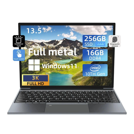 Morostron 13.5 Inch Laptop N5095 Win 11 Touch Screen backlit keyboard 3K Laptop - Morostron