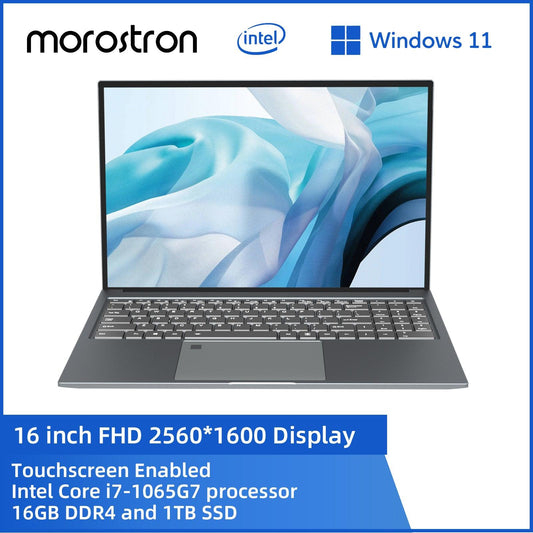Morostron 16 Inch 2.5K IPS Touchscreen Laptop Intel Win 11 - Morostron
