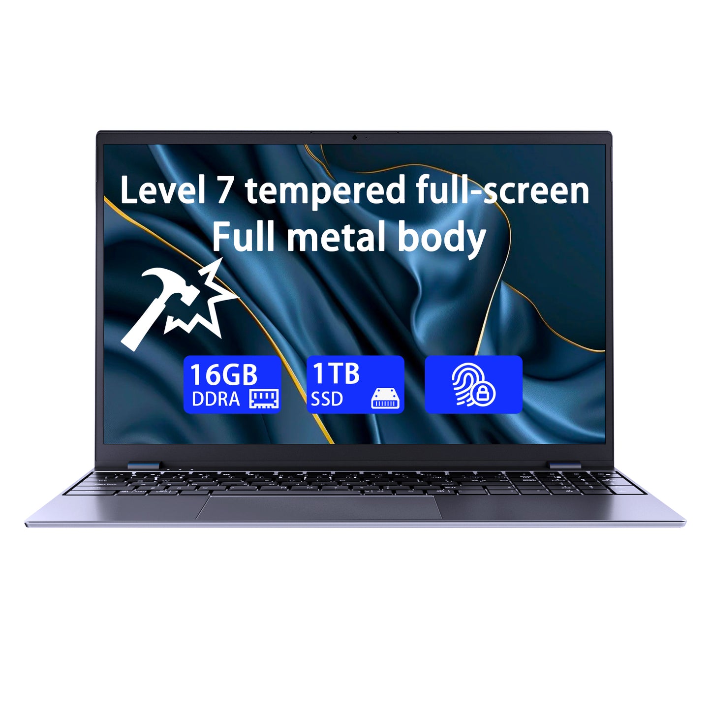 Morostron N5095 15.6-Inch Laptop 16GB RAM 512GB Or 1TB SSD Finger Print Glass Panel Full Metal