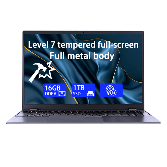 Morostron N95 15.6-Inch Laptop 16GB RAM 512GB Or 1TB SSD Finger Print Glass Panel Full Metal