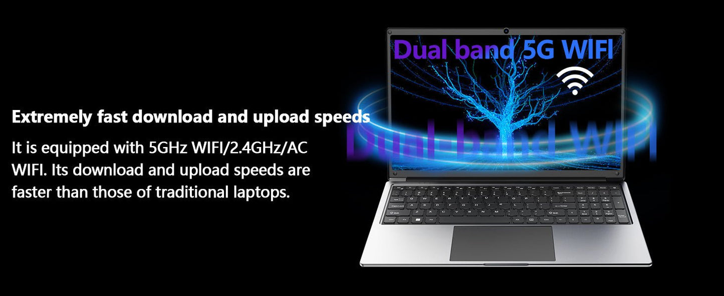 laptop 16 - inch 8GB DDR 256GB SSD portable laptop computer, expandable to 1TB, AMD A9 - 9400 Radeon R5 CPU up to 3.2 GHz, 9000mAh battery, Numeric Keypad, USB 3.0, dual - band WiFi, webcam, slim laptops - Morostron