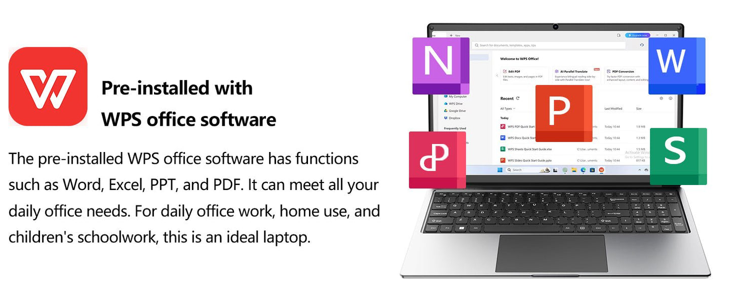 laptop 16 - inch 8GB DDR 256GB SSD portable laptop computer, expandable to 1TB, AMD A9 - 9400 Radeon R5 CPU up to 3.2 GHz, 9000mAh battery, Numeric Keypad, USB 3.0, dual - band WiFi, webcam, slim laptops - Morostron