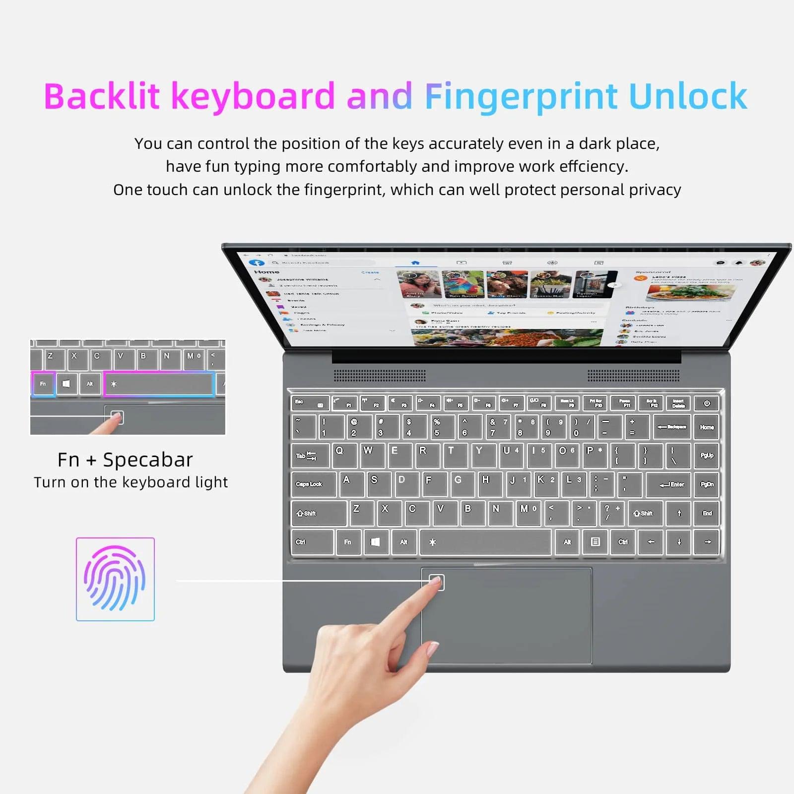 Morostron 13.5 Inch Laptop I5 - 1035G1 Win 11 backlit keyboard 3K finger print Laptop - Morostron