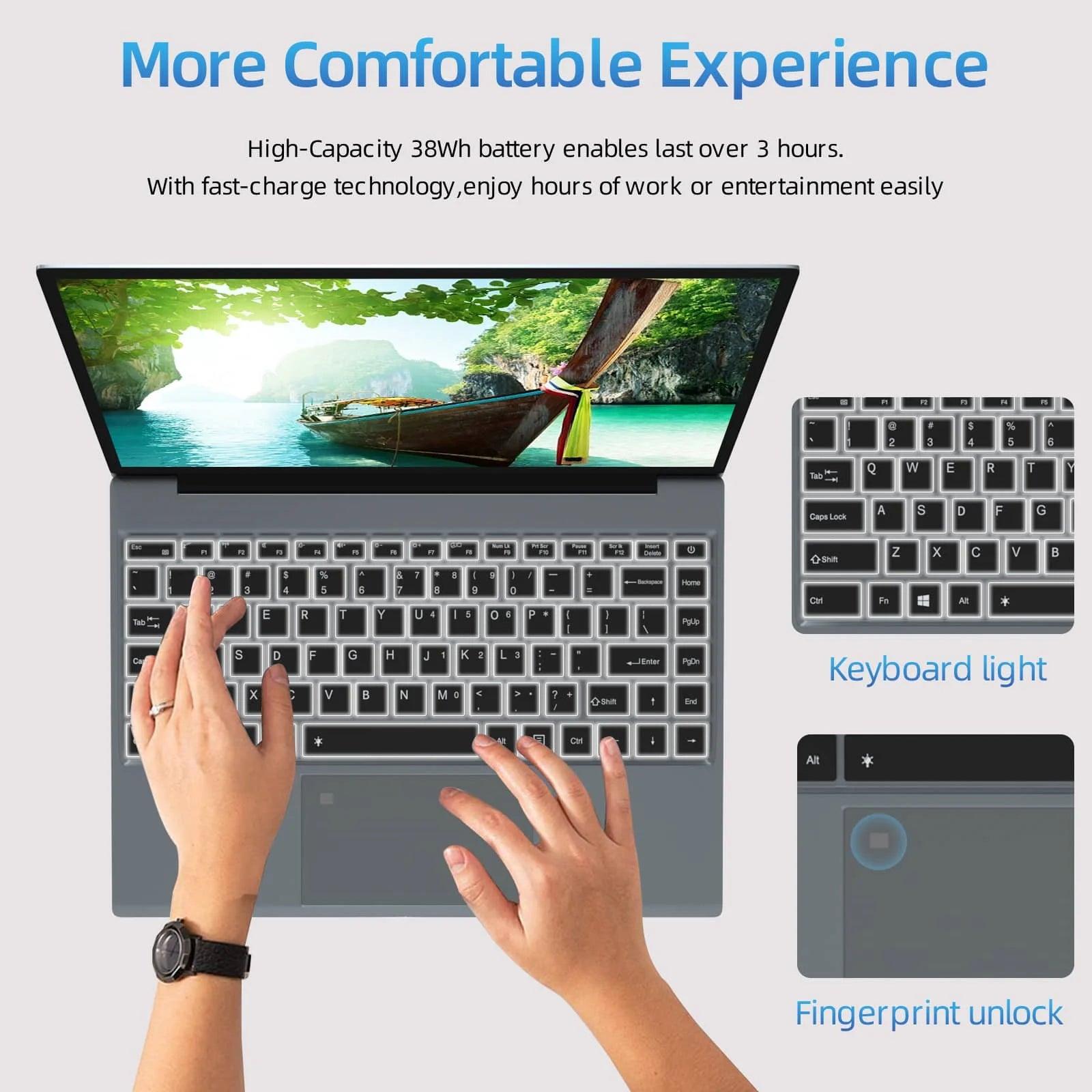 Morostron 13.5 Inch Laptop N5095 Win 11 Touch Screen backlit keyboard 3K Laptop - Morostron