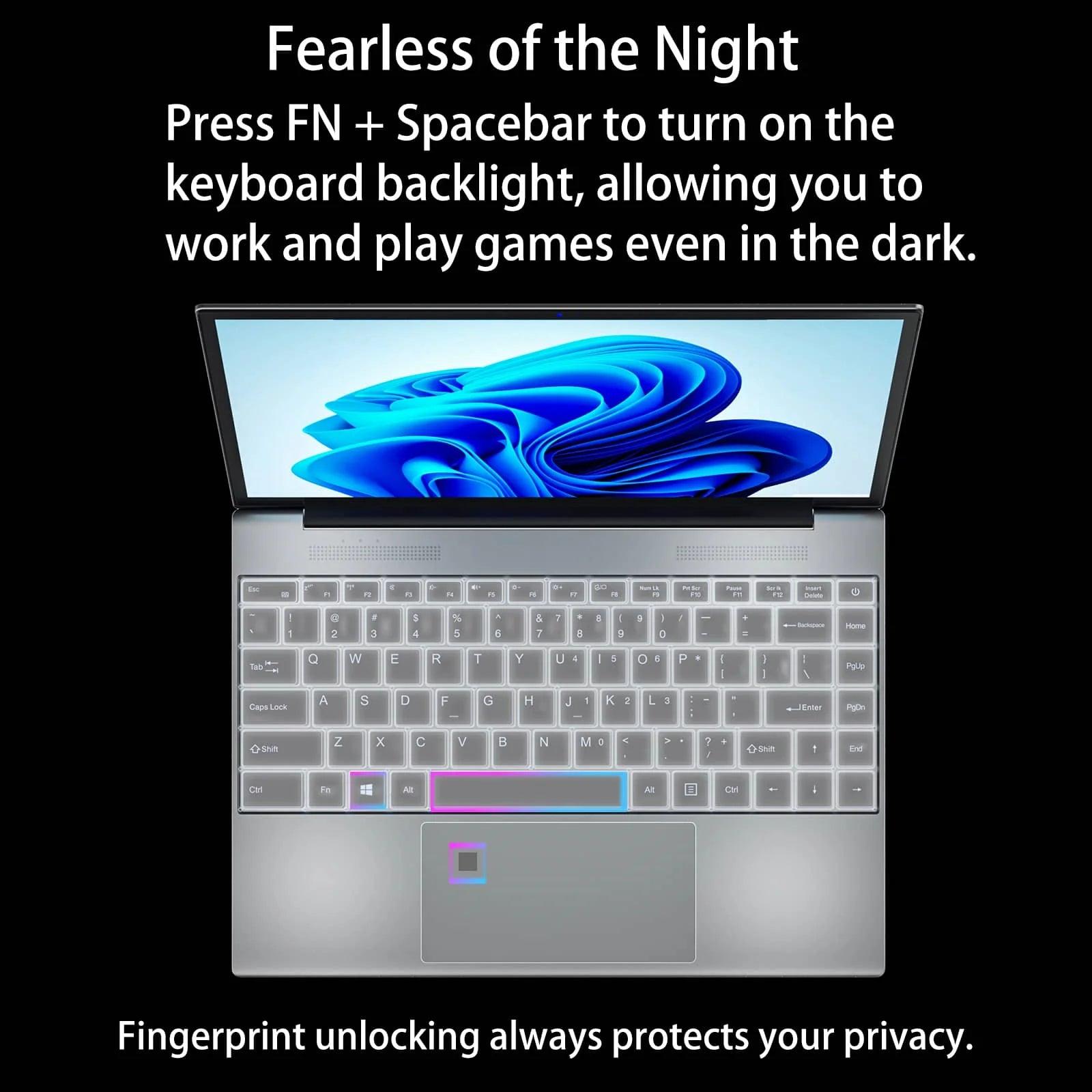 Morostron 13.5 Inch Laptop N95 Win 11 Touch Screen backlit keyboard Laptop - Morostron