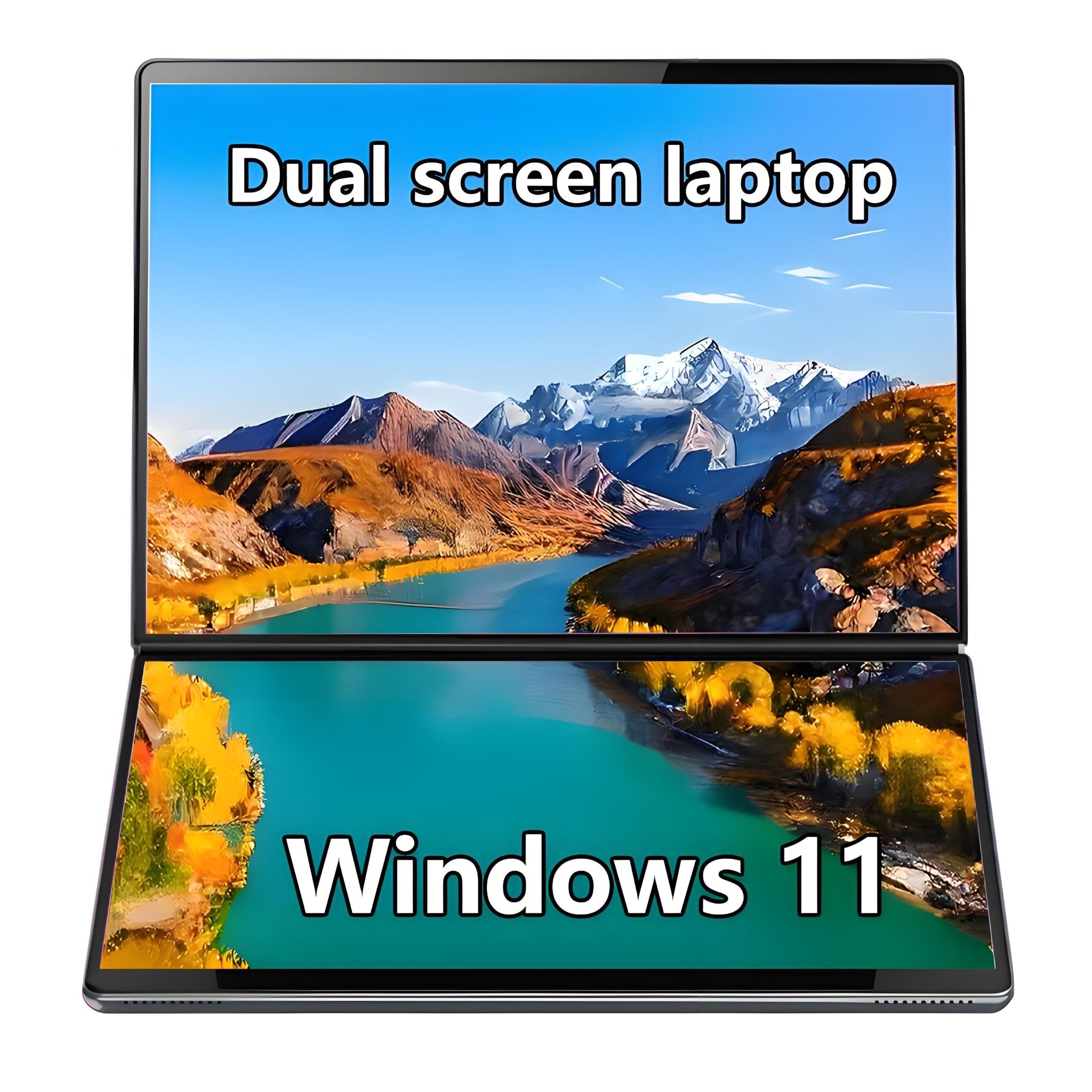 Morostron 14 Inch Laptop with Inter N100 up to 3.4 GHz, Dual - Screen Touchscreen Laptop with 16GB DDR4 memory and a 1TB SSD, Win 11 Lightweight & Portable, FHD+ displays (1920x1200) - Morostron
