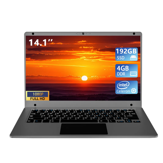 Morostron 14.1 inch Laptop Computer,Celeron Quad - Core Up to 2.2 GHz,4GB RAM and 320GB SSD,Win11 Laptop Computers with FHD IPS,Slim and Lightweight Notebook,Work and Students laptops,Gray,WPS - Morostron