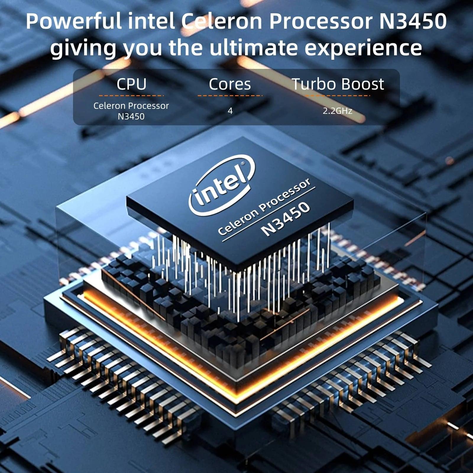 Morostron 14.1 Inch Laptop Win 11, Celeron, 192GB SSD, FHD Display - Morostron