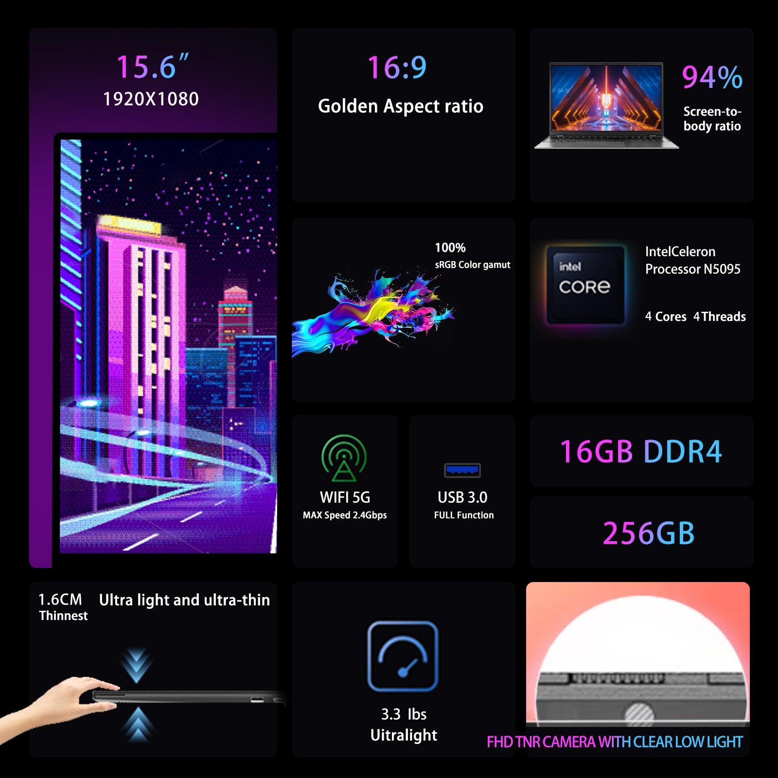 Morostron 15.6 Inch Touch Screen Laptop Computer Win 11 - Morostron