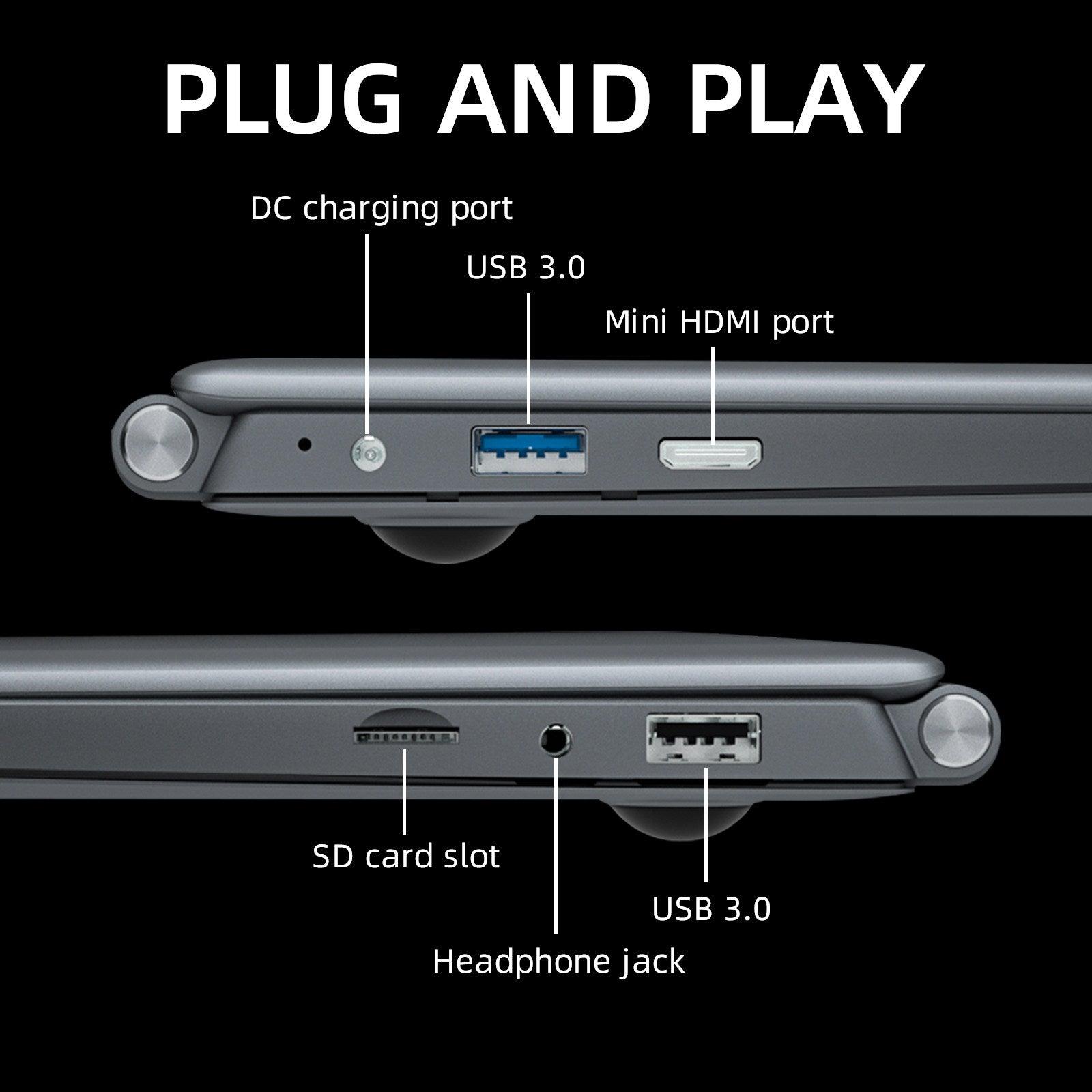 Morostron 15.6inch Laptop Win 11, Celeron Quad - core, 4GB+128GB, FHD Display - Morostron