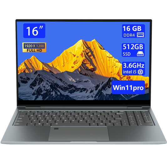 Morostron 16 inch Laptop Intel Core i5 16gb ram, 2.5K Display, Metal Body - Morostron