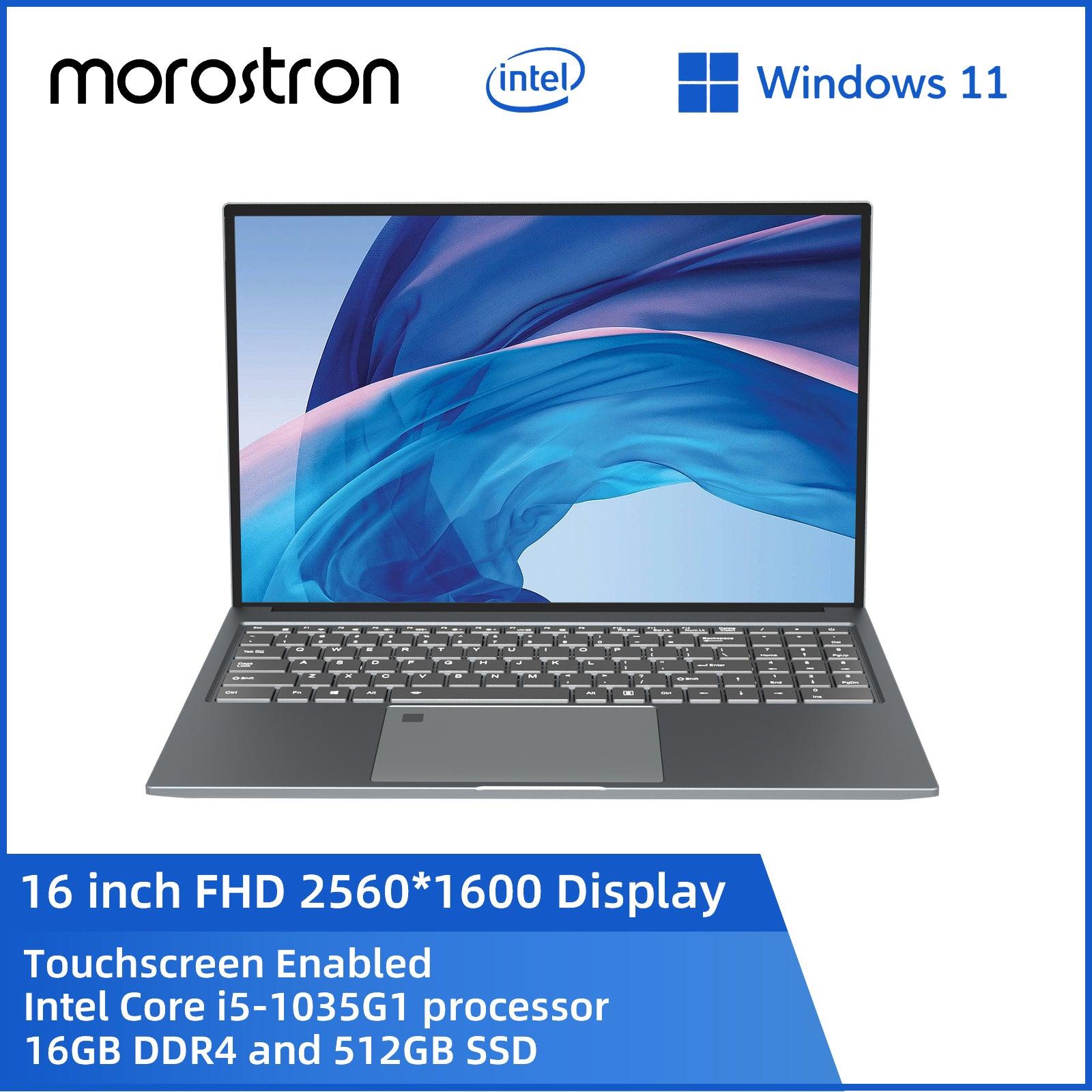 Morostron 16 inch Laptop Intel Core i7 16gb ram, 2.5K Display, Metal Body - Morostron