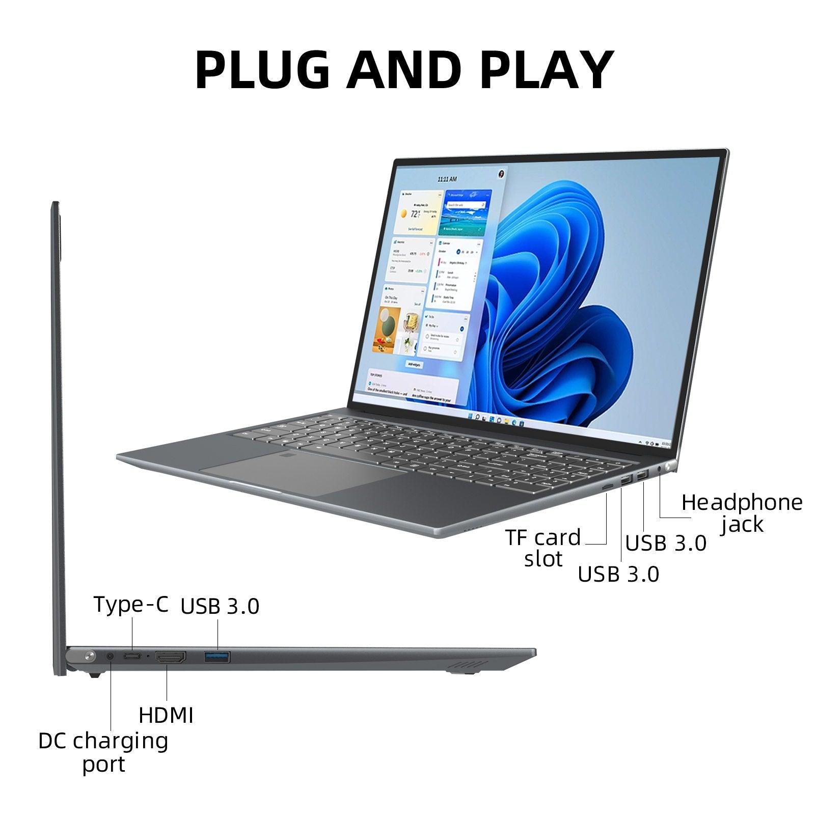 Morostron 16 inch Laptop Intel Core i7 16gb ram, 2.5K Display, Metal Body - Morostron