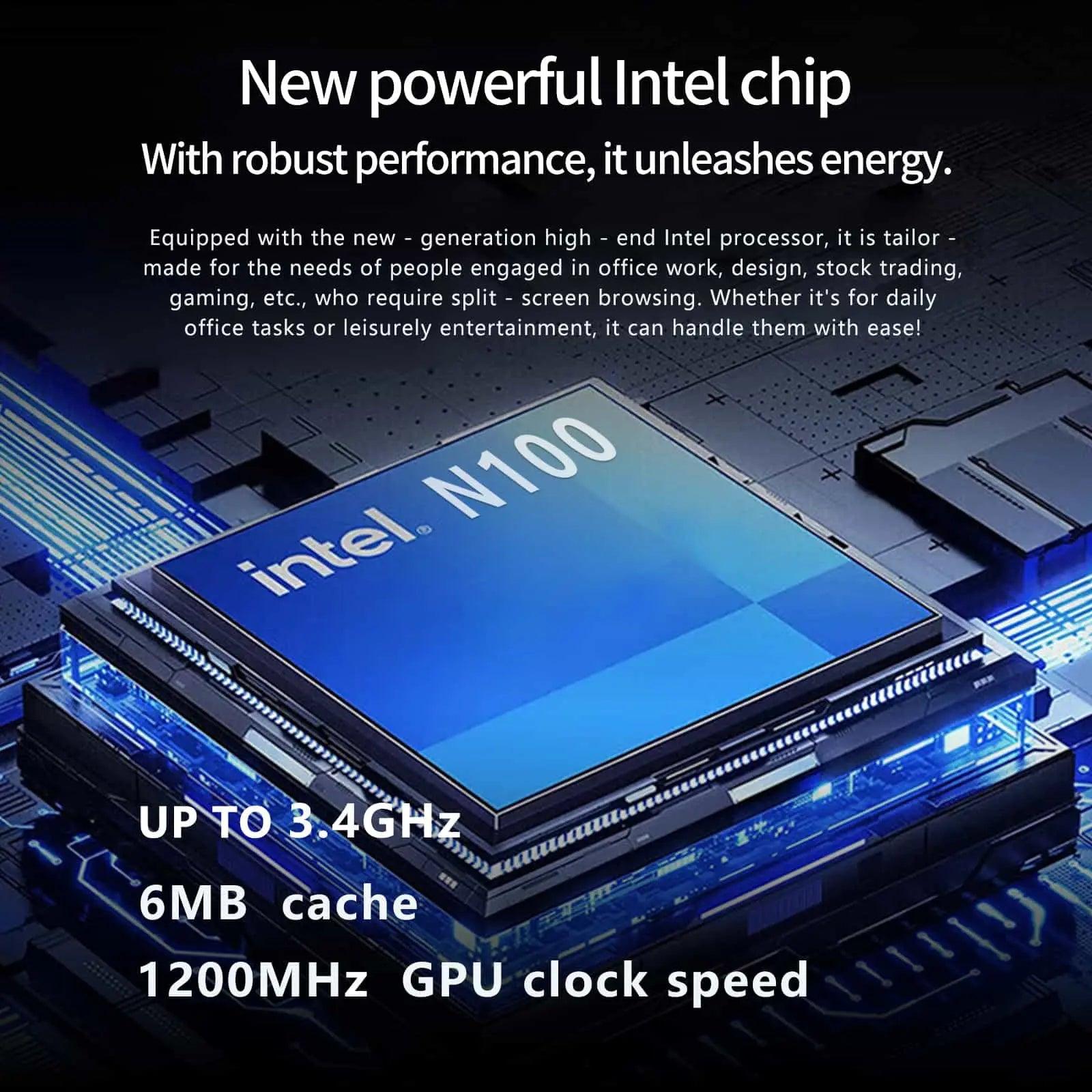 Morostron Intel Laptop 14 Inch Dual - Screen Touchscreen Laptop Win 11 Lightweight & Portable - Morostron